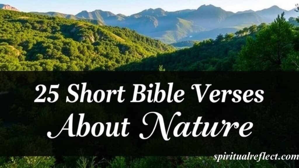 25 Short Bible Verses About Nature