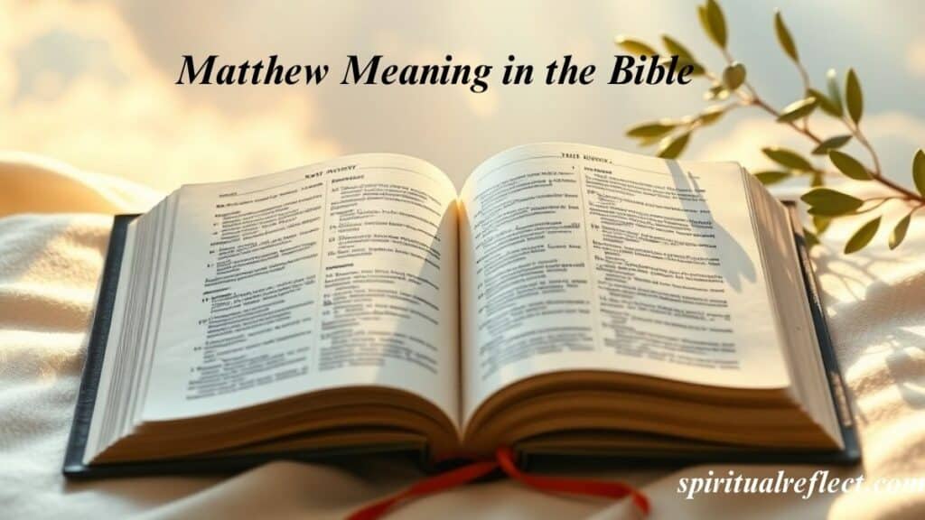 Matthew Meaning in the Bible