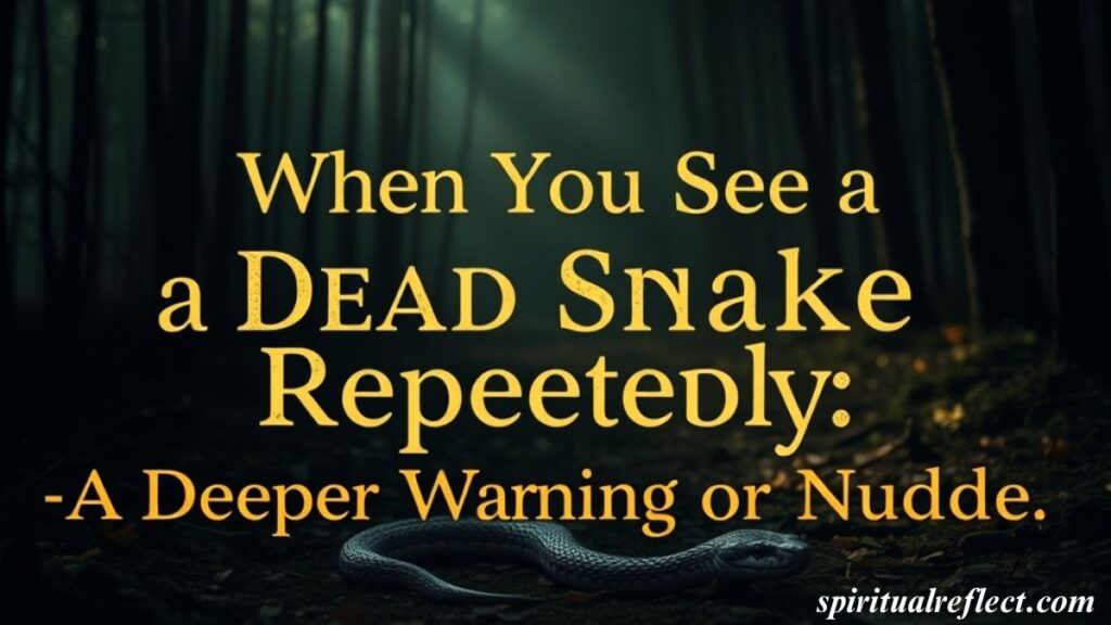 Dead Snake Spiritual Meaning