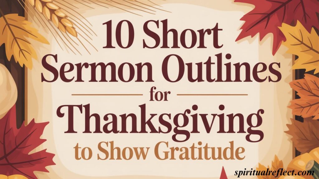 10 Short Sermon Outlines for Thanksgiving to Show Gratitude