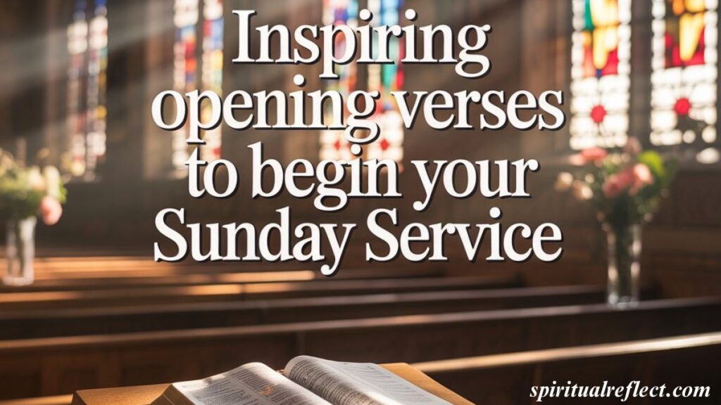 Inspiring Opening Verses to Begin Your Sunday Service