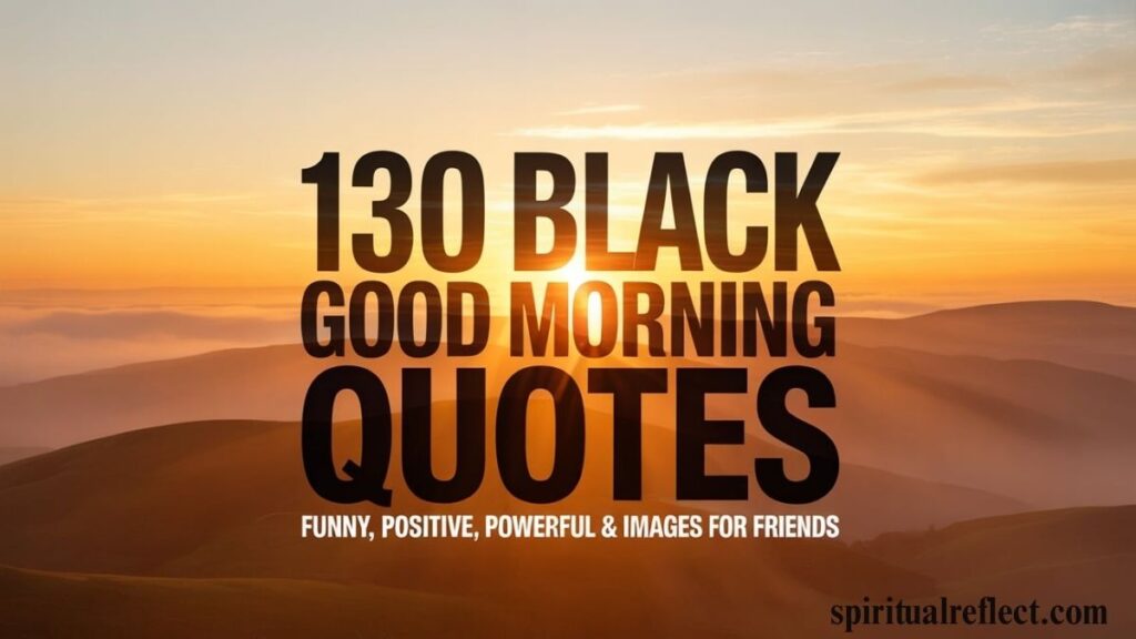 130 Black Good Morning Quotes: Funny, Positive, Powerful & images for friends