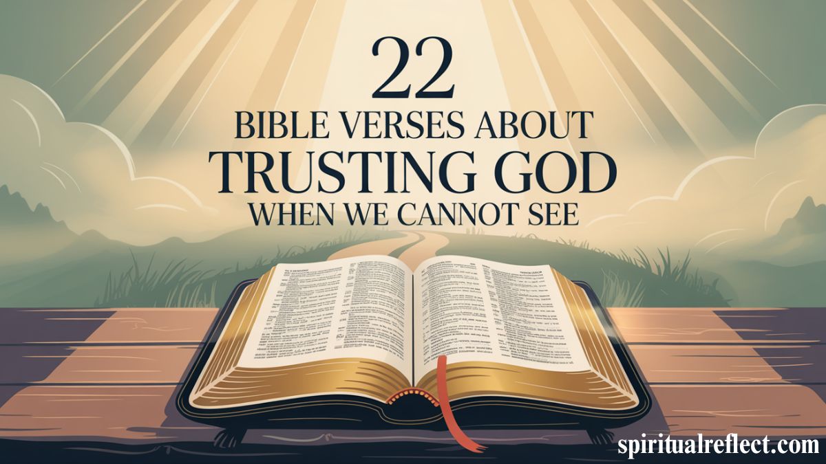 22 Bible Verses About Trusting God When We Cannot See
