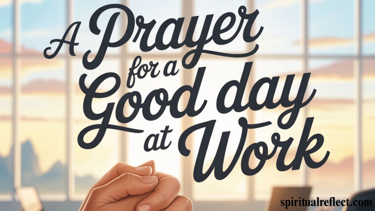 A Prayer for a Good Day at Work