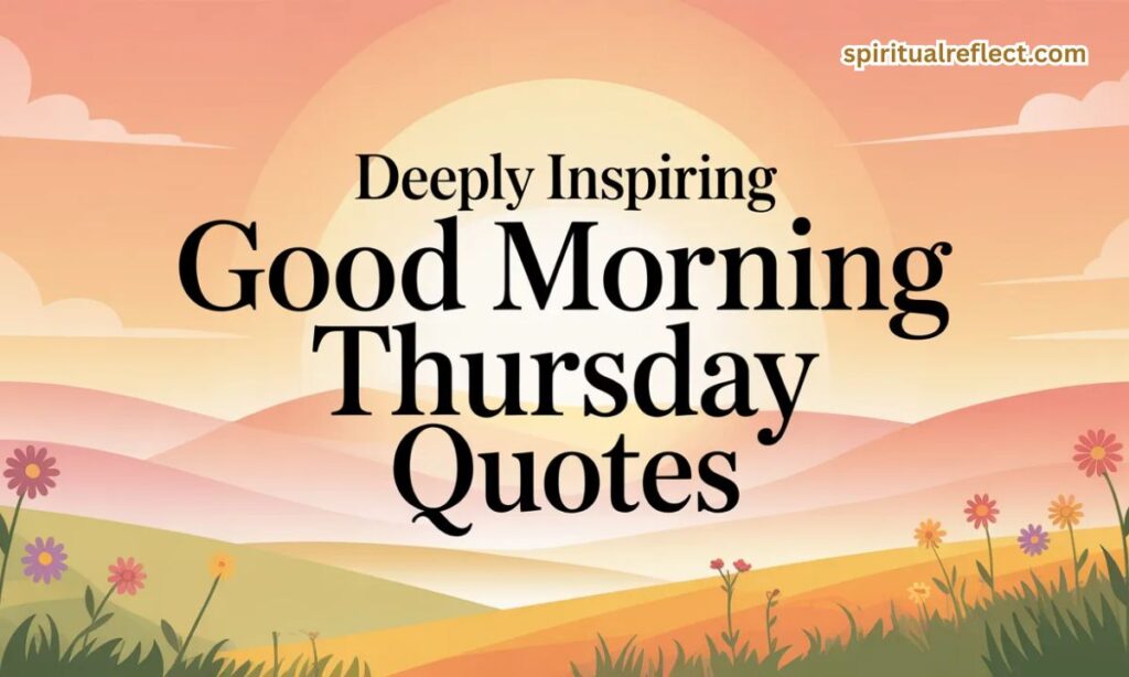 Deeply Inspiring Good Morning Thursday Quotes