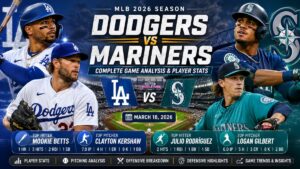 Dodgers vs Seattle Mariners Match Player Stats