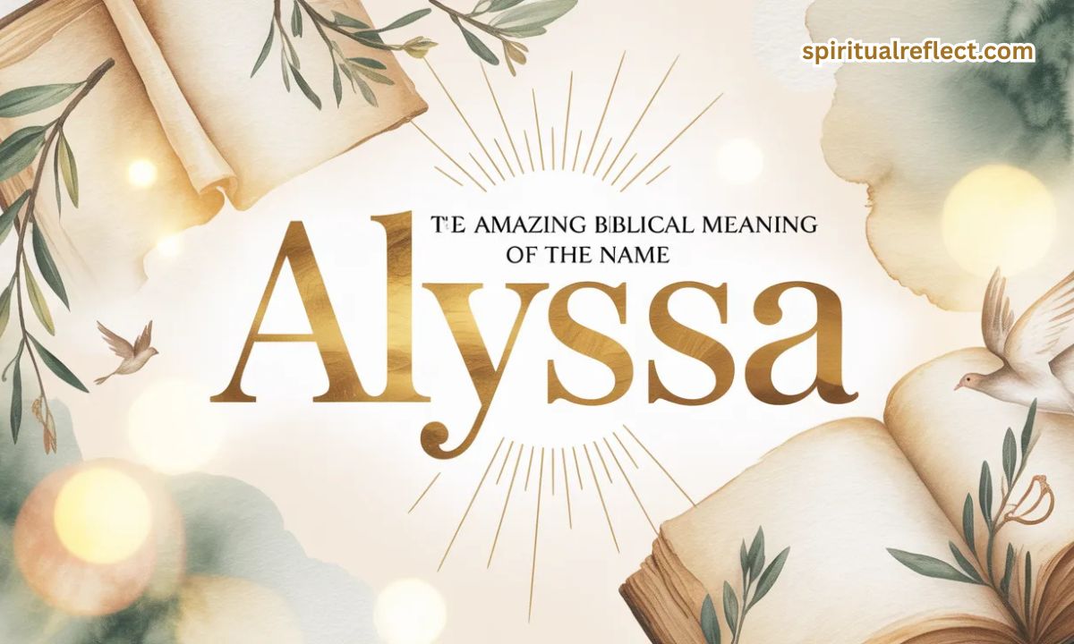 The Amazing Biblical Meaning of the Name ALYSSA