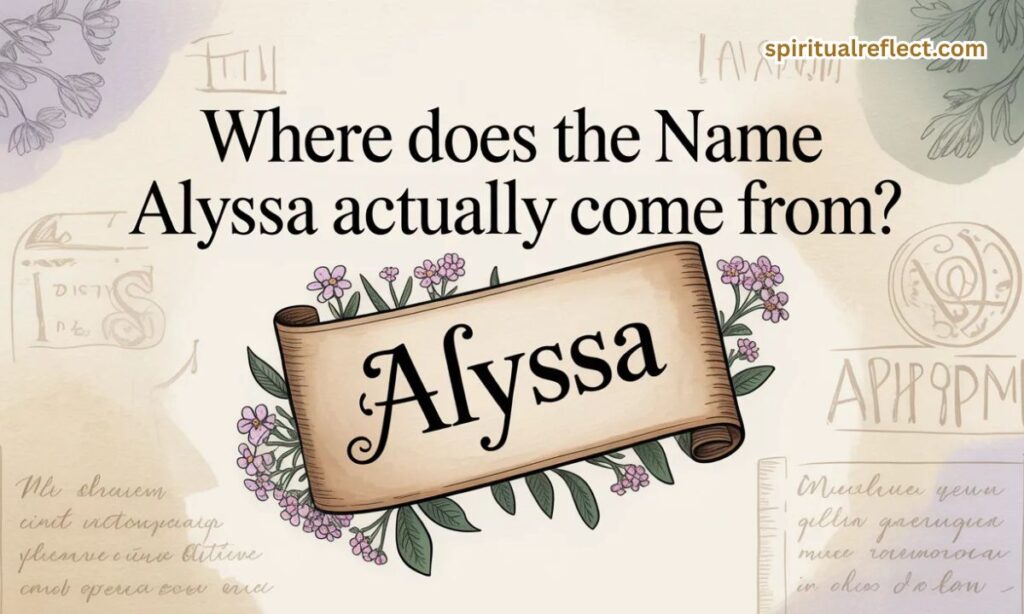 Where Does the Name Alyssa Actually Come From?